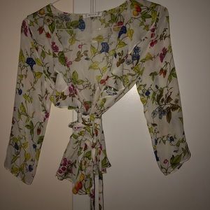 Silk wrap around Milly blouse